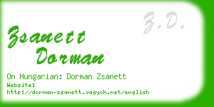 zsanett dorman business card